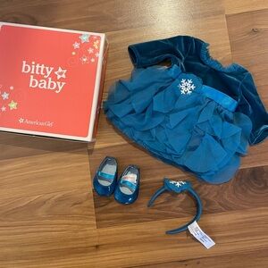 Bitty Baby American Girl Teal Tidings Dress 2014 with box